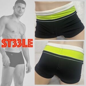 Steele Square Cut Swimsuit Large runs small 35-37" waist Gently worn 85% poly